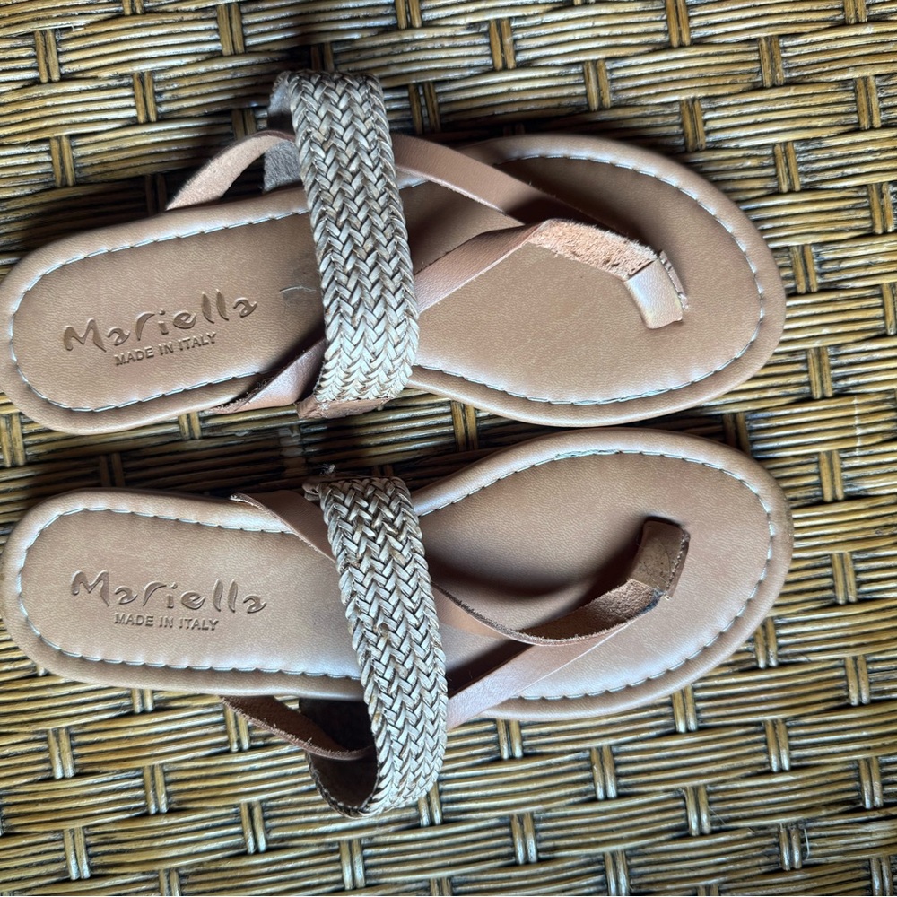 MARELLA Women's Beige Braided Sandals